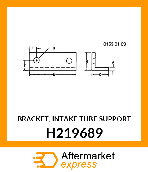 BRACKET, INTAKE TUBE SUPPORT H219689