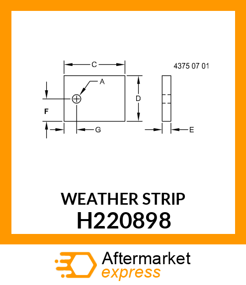 SEAL, LT VERTICAL SEAL H220898