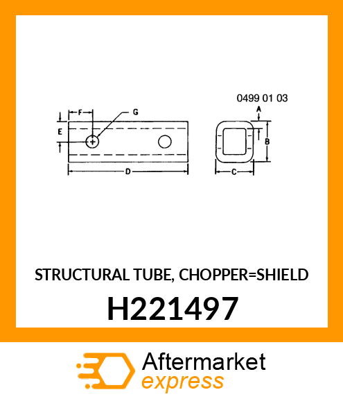 STRUCTURAL TUBE, CHOPPER_SHIELD H221497