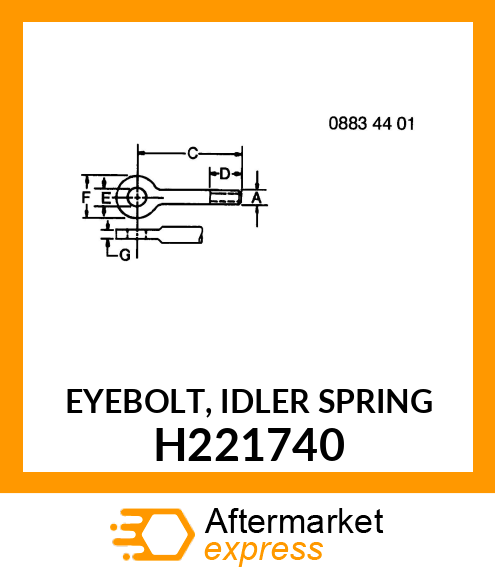 EYEBOLT, IDLER SPRING H221740