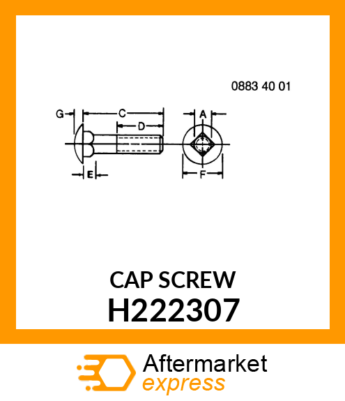 BOLT, M12 X 40.000 H222307