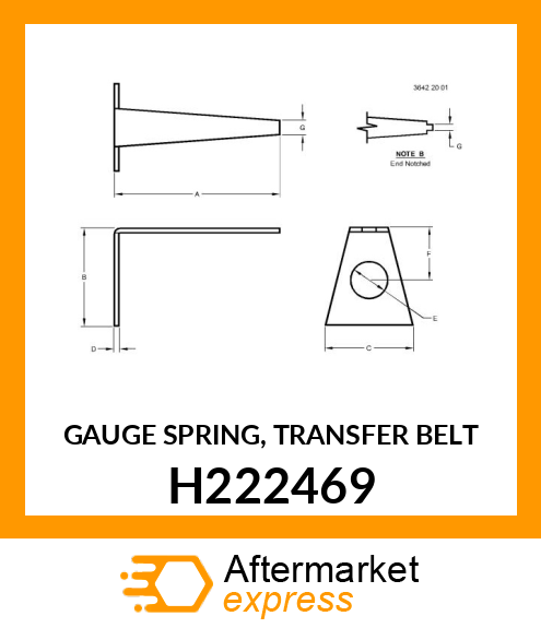 GAUGE SPRING, TRANSFER BELT H222469