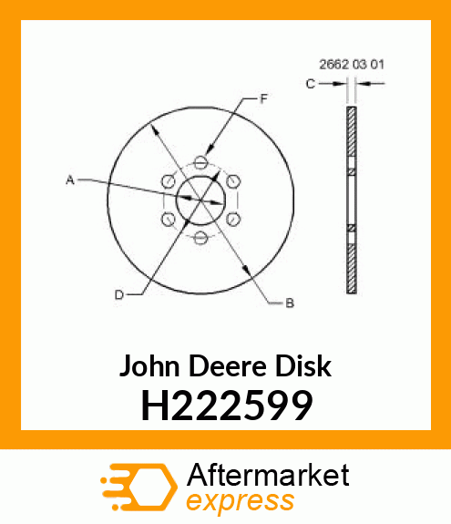 DISK, POWERCAST TAILBOARD H222599