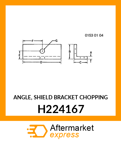 ANGLE, SHIELD BRACKET CHOPPING H224167