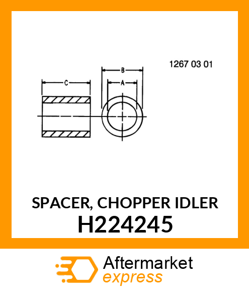 SPACER, CHOPPER IDLER H224245