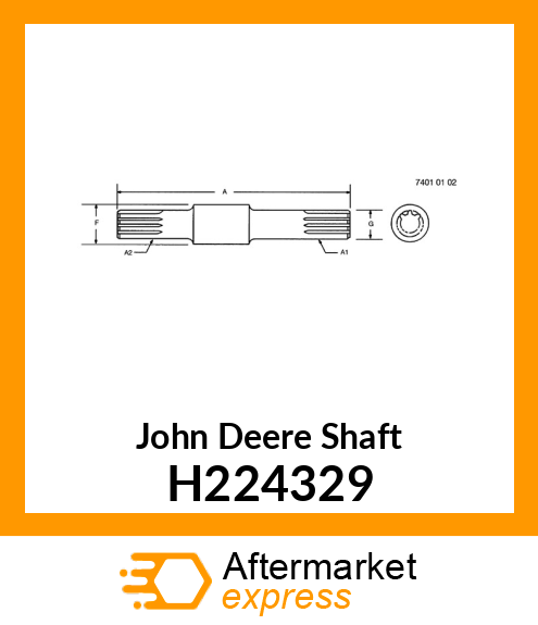 SHAFT, HM DRIVESHAFT, 22T RH H224329