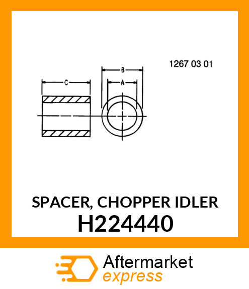 SPACER, CHOPPER IDLER H224440