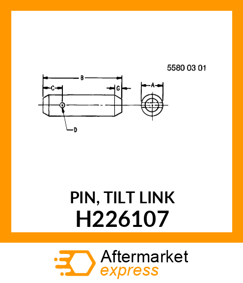 PIN, TILT LINK H226107