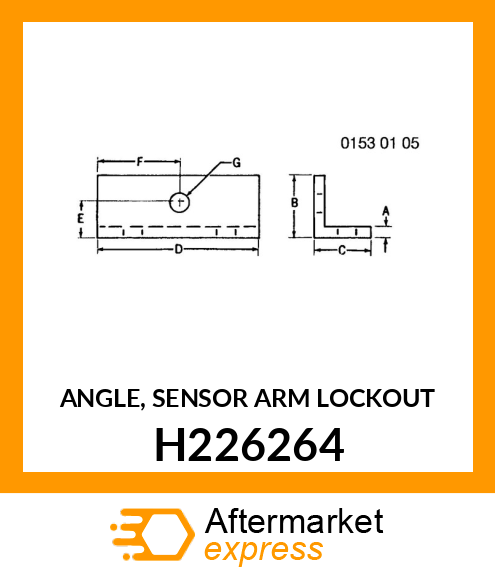 ANGLE, SENSOR ARM LOCKOUT H226264