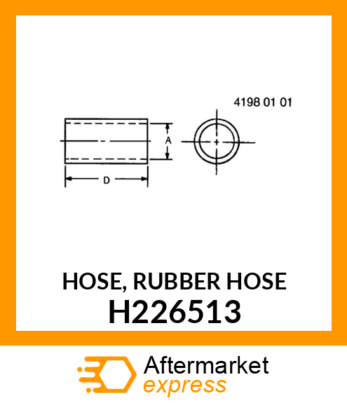 HOSE, RUBBER HOSE H226513