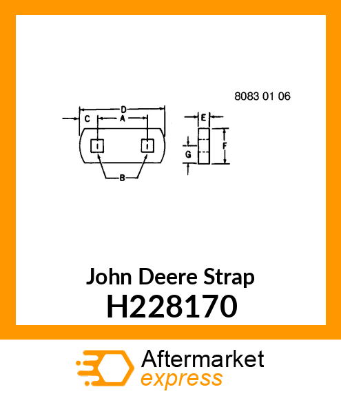 STRAP, CENTER DRAPER TENSIONER H228170