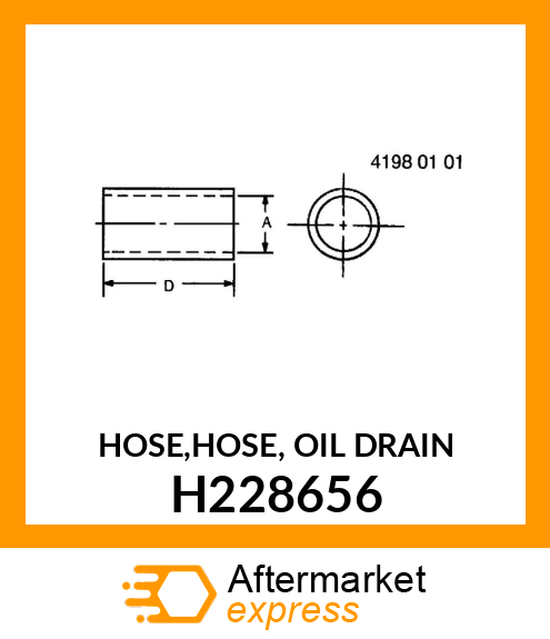 HOSE,HOSE, OIL DRAIN H228656