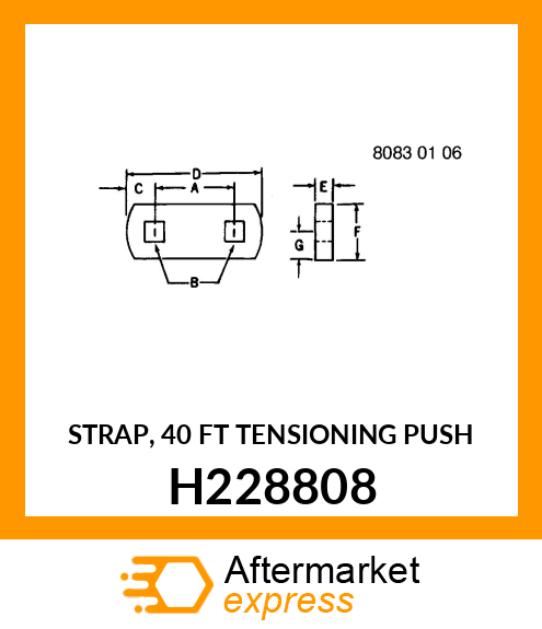 STRAP, 40 FT TENSIONING PUSH H228808