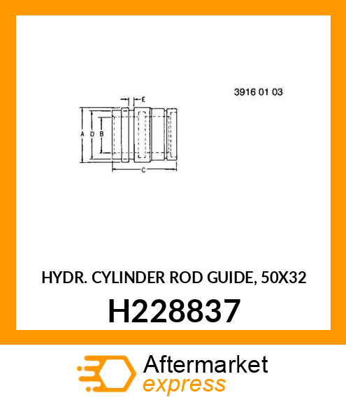 HYDR. CYLINDER ROD GUIDE, 50X32 H228837