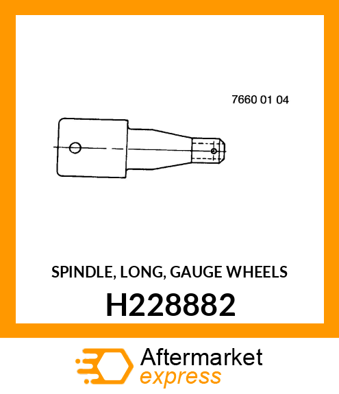 SPINDLE, LONG, GAUGE WHEELS H228882