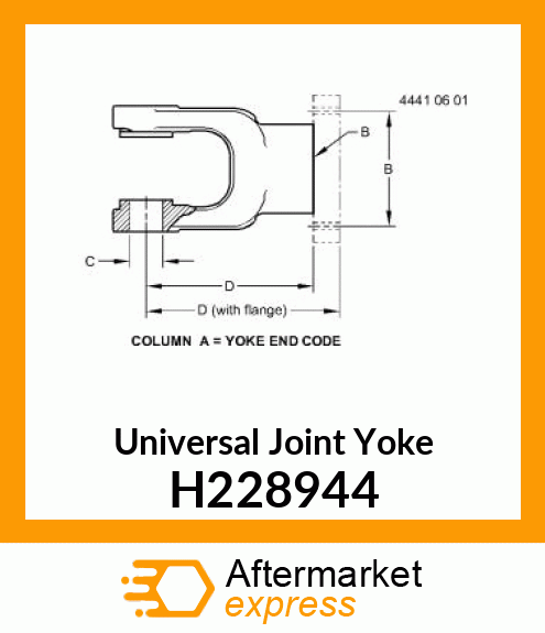 Universal Joint Yoke H228944