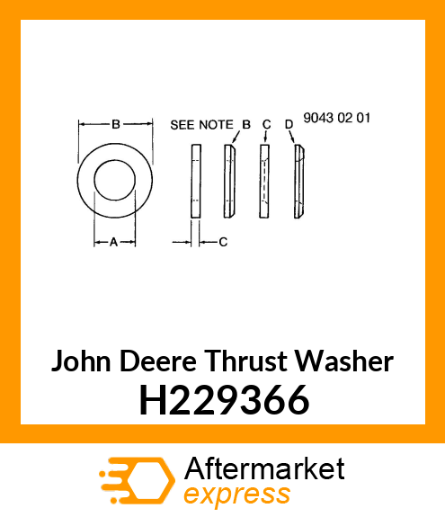 THRUST WASHER,TRANSPORT PIVOT H229366