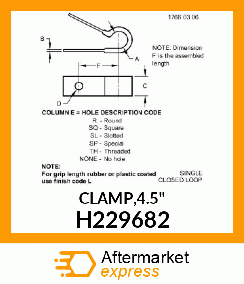 CLAMP,4.5" H229682