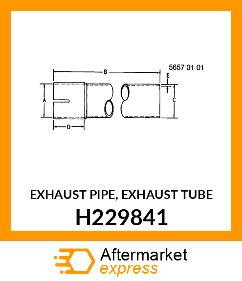 EXHAUST PIPE, EXHAUST TUBE H229841