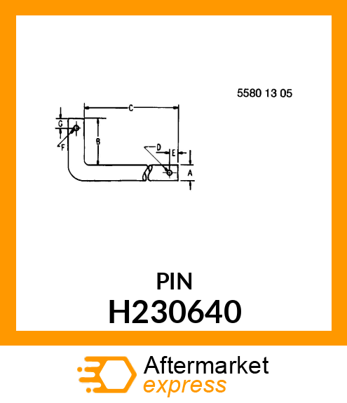 PIN, TONGUE STORAGE LOCK H230640