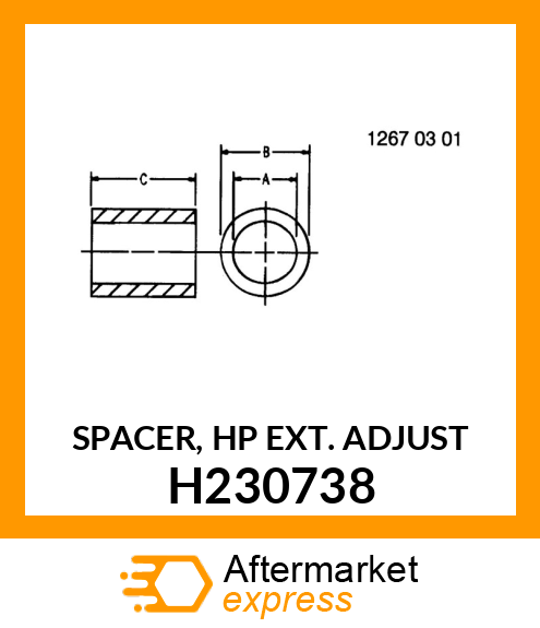 SPACER, HP EXT. ADJUST H230738