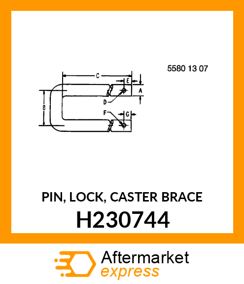 PIN, LOCK, CASTER BRACE H230744