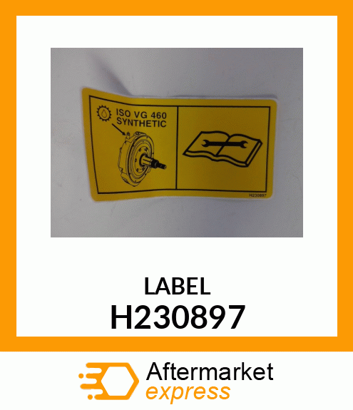 LABEL, OIL FILL H230897