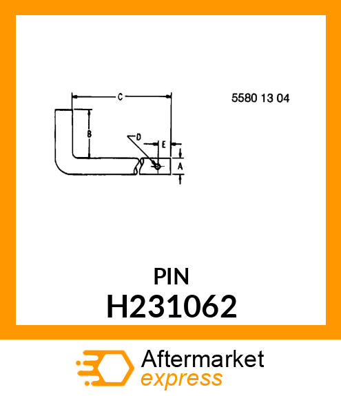 PIN, LATCH, COARSE, POINT SUPPORT H231062