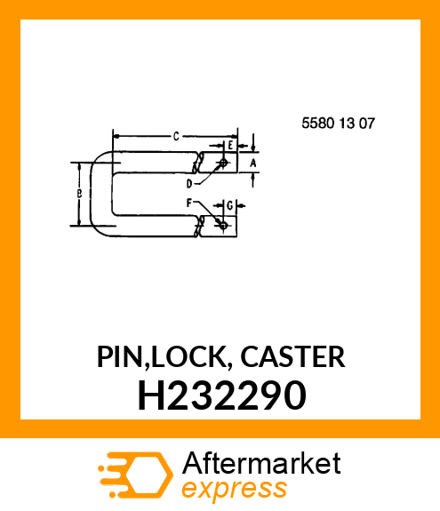 PIN,LOCK, CASTER H232290