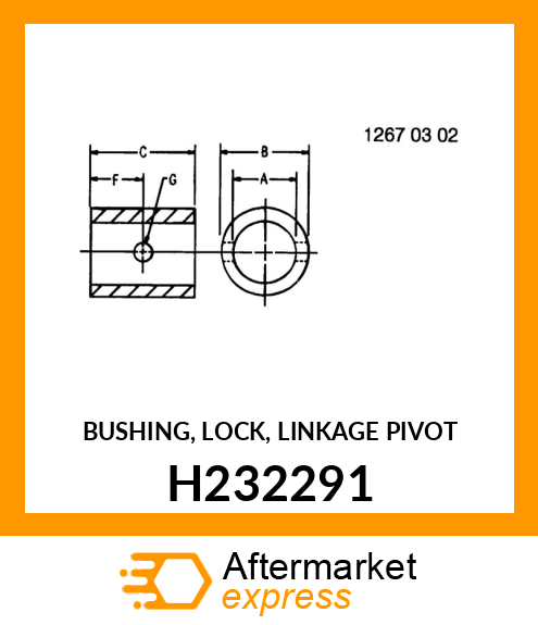 BUSHING, LOCK, LINKAGE PIVOT H232291