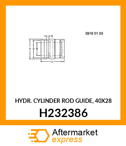 HYDR. CYLINDER ROD GUIDE, 40X28 H232386