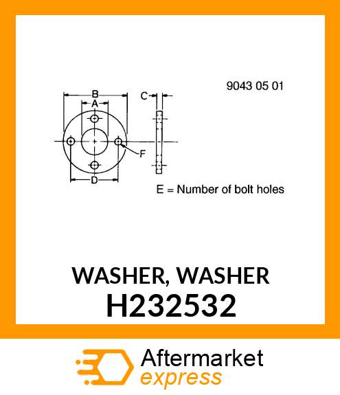 WASHER, WASHER H232532