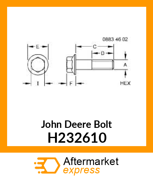 BOLT, SCREW, SPECIAL HEX FLANGED HD H232610