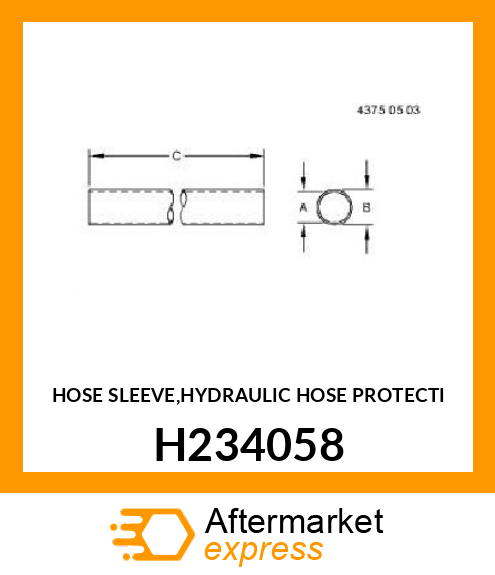 HOSE SLEEVE,HYDRAULIC HOSE PROTECTI H234058