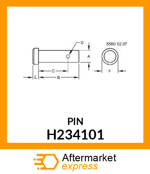 PIN,DRILLED, SAE CLEVIS HEAD H234101