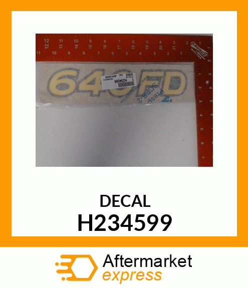 LABEL, MODEL 640FD DRAPER H234599