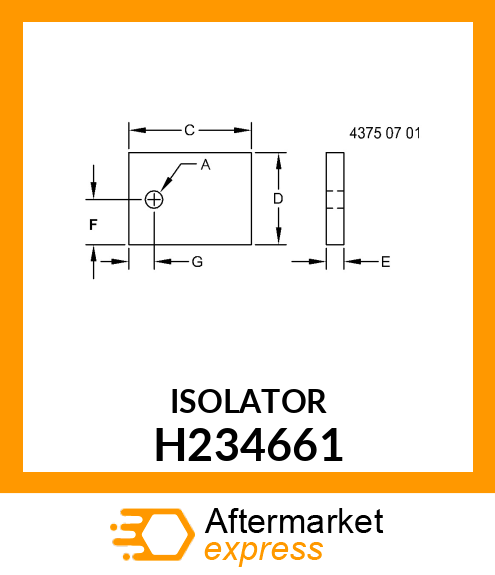 SEAL, REAR SIEVE BAY H234661