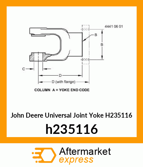 UNIVERSAL JOINT YOKE,YOKE,1,125 HE h235116