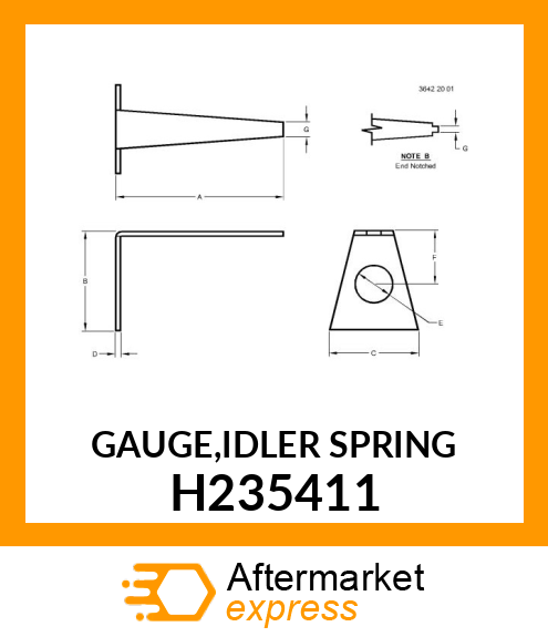 GAUGE,IDLER SPRING H235411