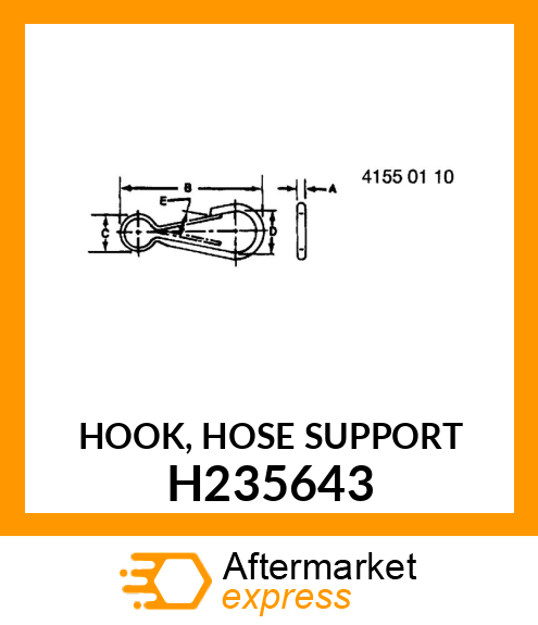 HOOK, HOSE SUPPORT H235643