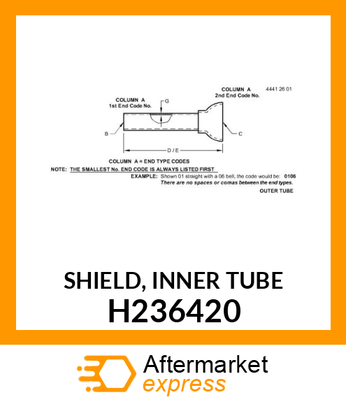 SHIELD, INNER TUBE H236420