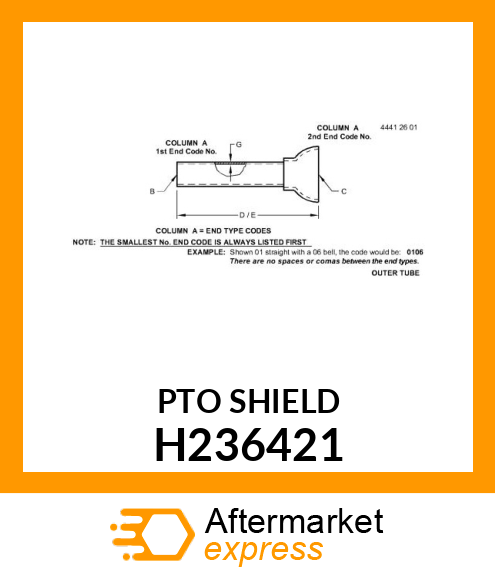 SHIELD, OUTER TUBE H236421