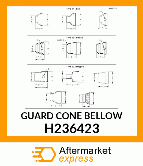 GUARD CONE BELLOW H236423