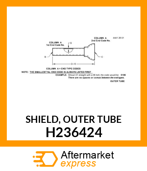 SHIELD, OUTER TUBE H236424