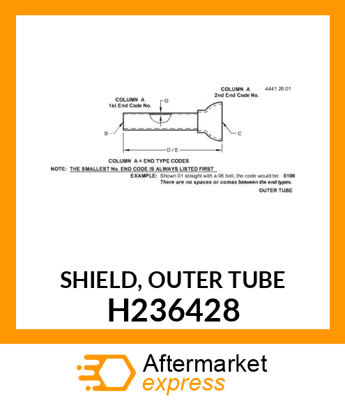 SHIELD, OUTER TUBE H236428