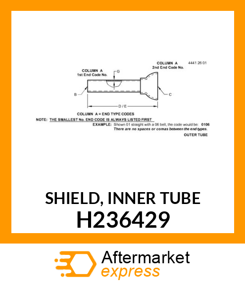 SHIELD, INNER TUBE H236429
