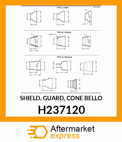 SHIELD, GUARD, CONE BELLO H237120