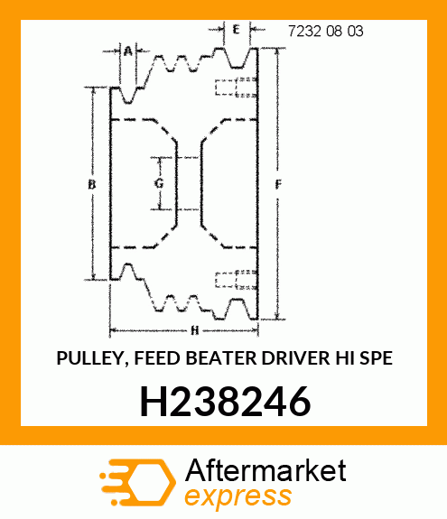 PULLEY, FEED BEATER DRIVER H238246