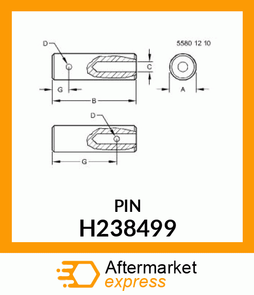 LATCH, PIN, FENDER EXTENSION H238499