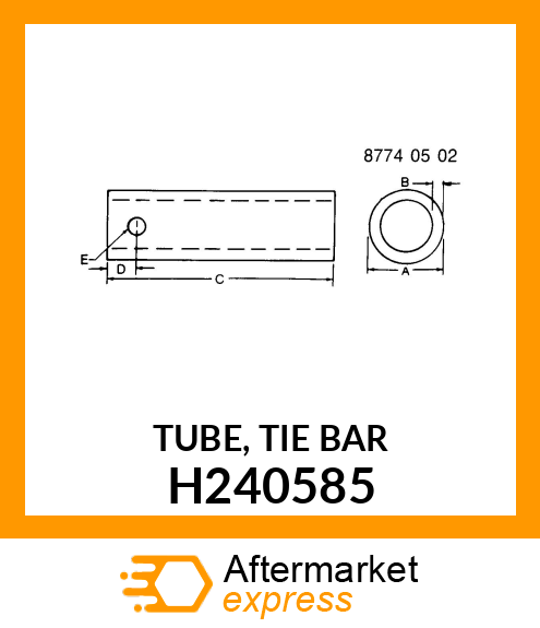 TUBE, TIE BAR H240585